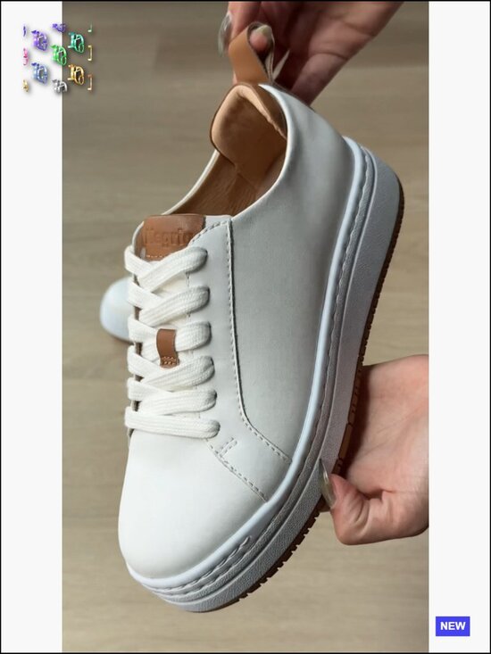 Amazon.com | JACKSHIBO Women Leather Platform Lace Up Fashion Sneaker Arch Support Cushioned Lightweight